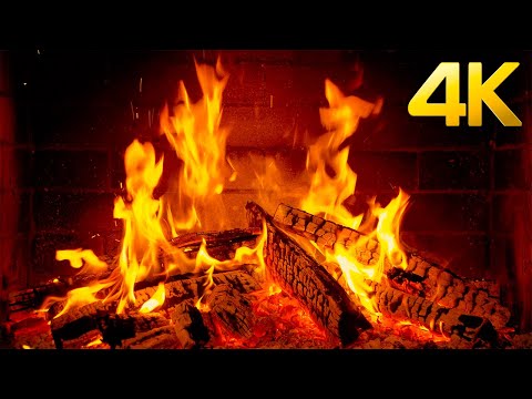 The Most Beautiful & Relaxing Christmas Fireplace 🔥Tender Jazz Melodies & Fire Crackles for Sleep