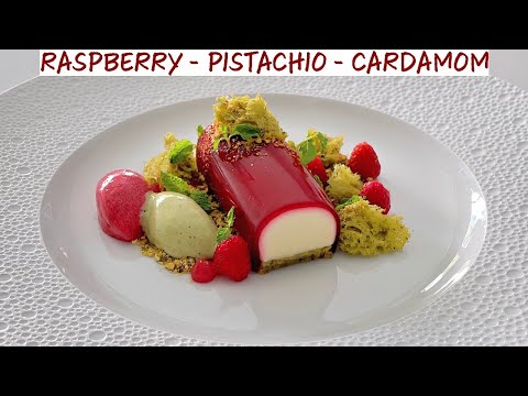 MICHELIN STAR Raspberry, Pistachio & Cardamom Dessert - Fine Dining Pastry Recipe