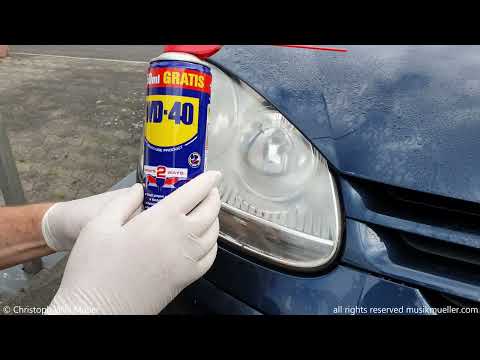 WD-40 Headlight Cleaning and Reconditioning - Tips Lifehack Polishing *Practice is better than st...