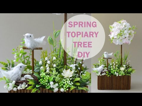 Spring Topiary Tree and Birds DIY / Весенняя композиция / Топиарий