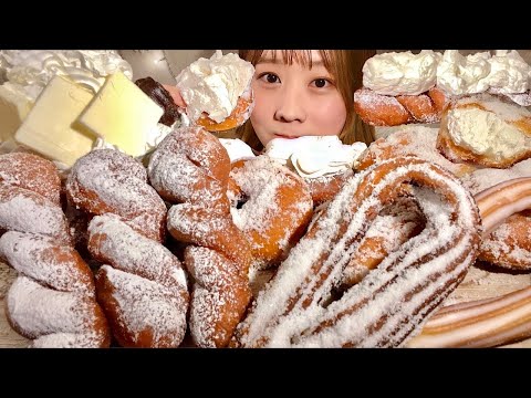 ASMR Japanese Sugar-Coated Fried Bread ใMukbang/ Eating SoundsใใEnglish subtitlesใ