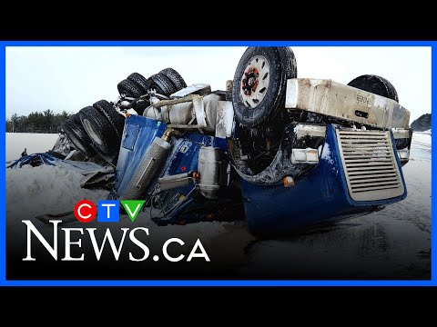 Up to 50 vehicles involved in Hwy. 401 collisions