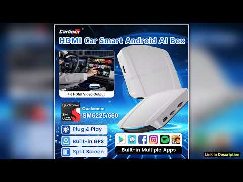 2025 CarlinKit HDMI Video Output Android 13 CarPlay AI Box SM6225 8Core Android Auto Wireless
