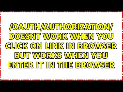 /oauth/authorization/<service> doesnt work when you click on link in browser but works when you...