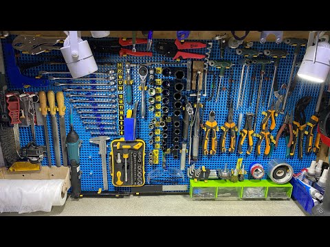 Обзор моего рабочего места (мастерской). Ручной инструмент, коллекция Makita, система Toolboard
