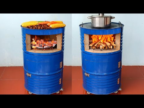 How to make a wood stove from an old drum
