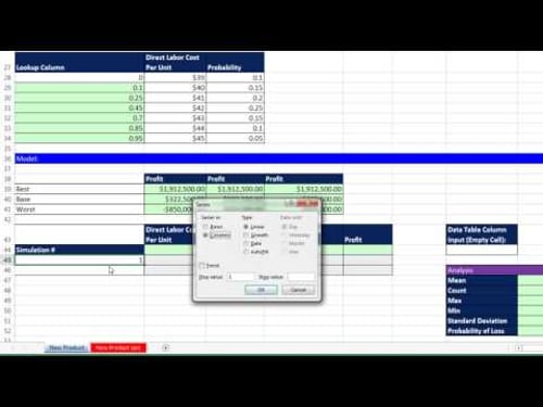 Basic Excel Business Analytics #66: Monte Carlo Simulation for New Product, 3 Uncertain Variables