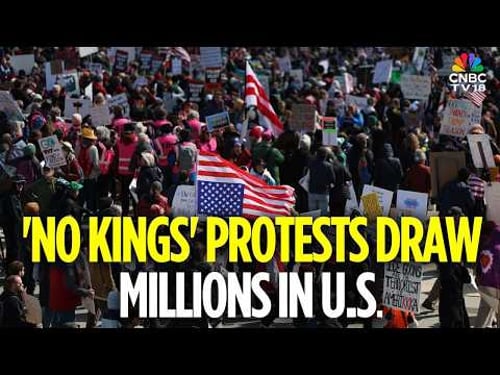 WATCH: ‘No Kings’ Protesters Take to the Streets Across the US | People Protest Against Trump | N18G