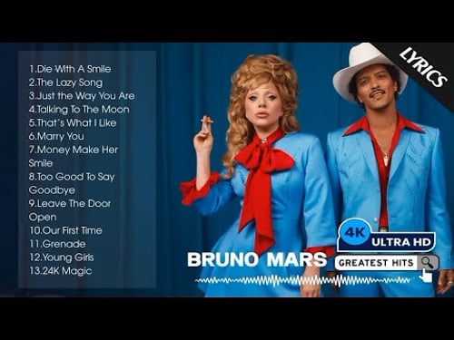 BRUNO MARS - Top Songs BRUNO MARS 2025 Playlist - BRUNO MARS Full Album 2025 (Lyrics)