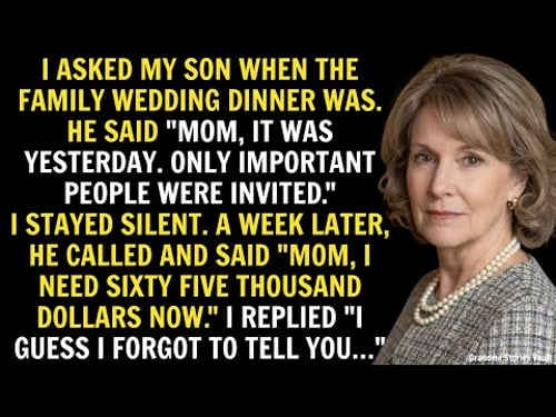 My Son Didn’t Invite Me To His Wedding, Said In Laws Deserved It. Then He Sent Me A $65,000 Bill...