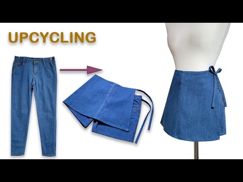 DIY 청바지를 치마바지로 리폼/Making skirt pants/Upcycling Jeans/청치마/옷만들기/Denim Refashion
