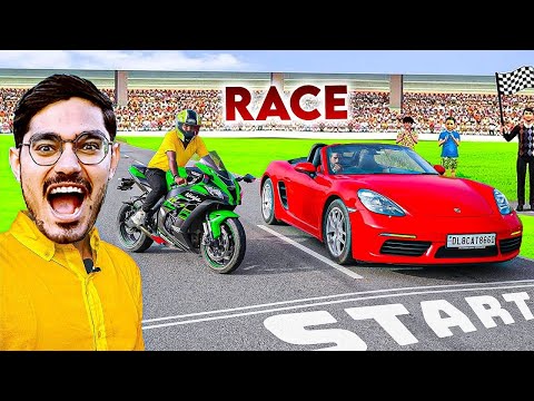 Drag Race Our Boxster VS Ninja ZX10R Super Bike VS Super Car🔥