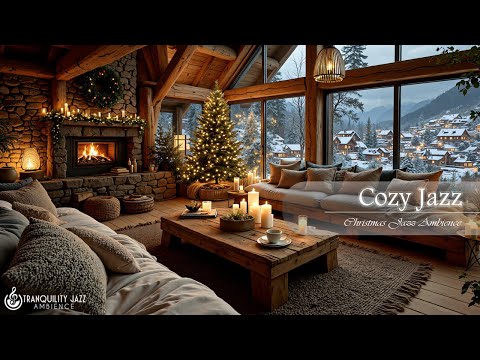 Cozy Coffee Shop Ambience | Relaxing Jazz Music in Candlelight & Warm Fireplace for Study, Work