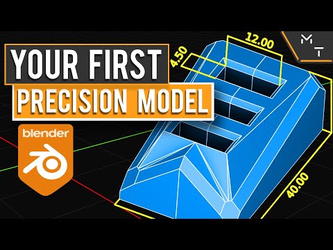 Your First Precision Model To 3D Print | Learning Blender 2.9 / 3.0 Precision Modeling | Part- 19