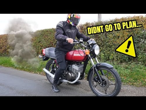 I TRIED TO RIDE MY BARN FIND SUZUKI X7 AND THIS HAPPENED