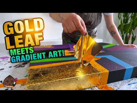 Glanz & Tiefe pur – Abstrakte Kunst mit Blattgold & Farbverläufen