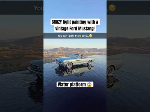 CRAZY light painting with a vintage Mustang! โก๏ธ