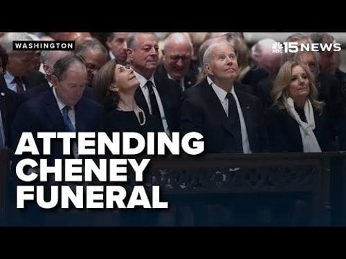 Biden, Bush & Harris Former presidents, vice presidents attend Dick Cheney funeral