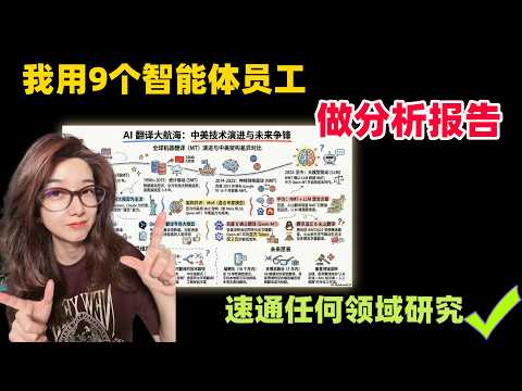 我用3条提示词,让AI指挥9个Agent,自动跑出2.5万字深度研究报告