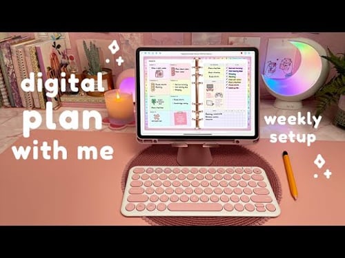 digital plan with me on iPad βοΈ weekly digital planner setup | goodnotes digital planning