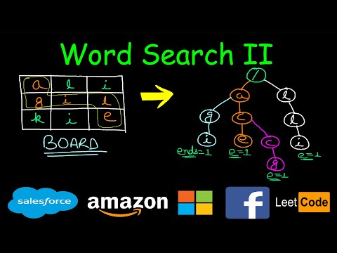 Word Search II | DFS + Map | DFS + TRIE | Leetcode #212