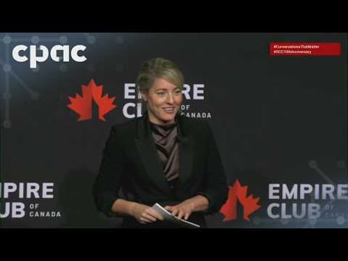 Industry Minister Mélanie Joly delivers remarks in Toronto – February 19, 2026
