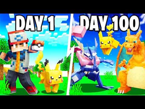 I Spent 100 DAYS as ASH KETCHUM in Pokémon Minecraft Vs My Rival! (Duos Cobblemon)