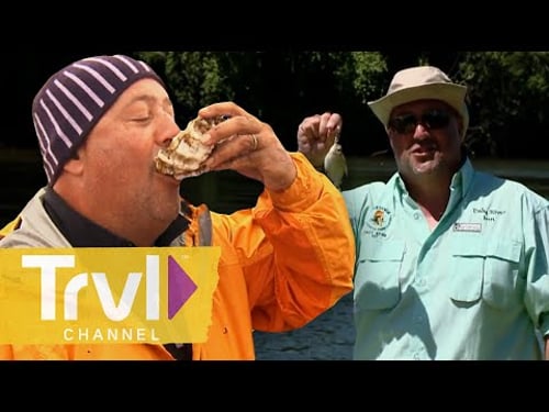 Andrew Goes Fishing for His Feasts | Bizarre Foods with Andrew Zimmern | Travel Channel