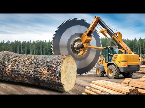 Extreme Dangerous Fastest Big Chainsaw Cutting Tree Machines | Monster Stump Removal Excavator #6
