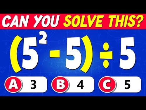 Can You Pass This High School Math Quiz? ββ (Easy to IMPOSSIBLE) βοΈβπ§