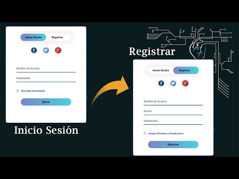 Hacer Formulario de "Inicio de Sesión" y "Registro de Usuario" Usando HTML & CSS