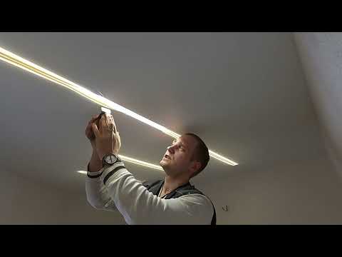 Как сделать натяжной потолок с световыми линиями и как сделать свет линии ярче