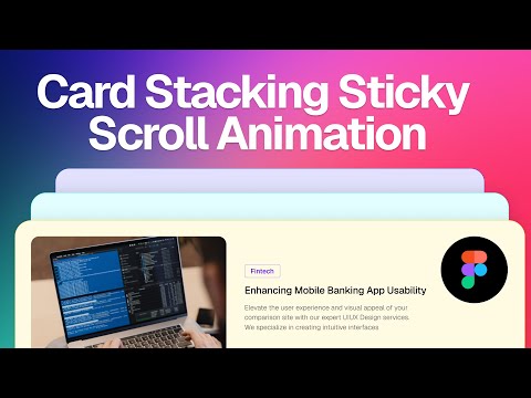Stacking Card Sticky Scroll Animation in Figma
