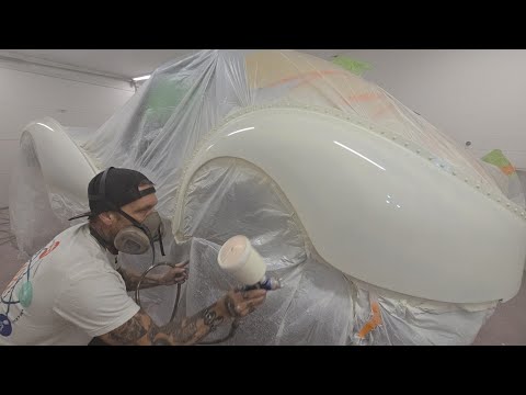 After 9 years… we’re FINALLY painting the $40M Bugatti recreation 🥳