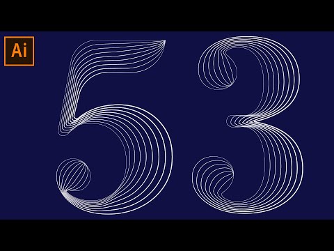 Typography Design Text Stroke Blend With Adobe Illustrator || XUYU Adobe Illustrator Tutorials