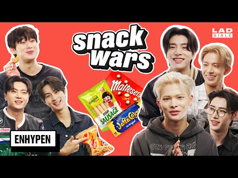 K-Pop Stars ENHYPEN Try British Snacks For The First Time | Snack Wars