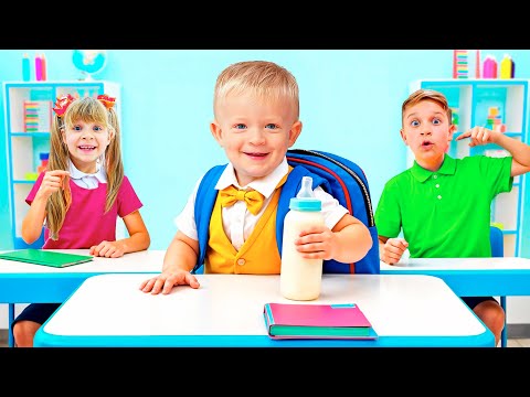 Baby Adam Gets Ready for School and More Diana and Roma english