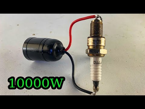 New create 10000w electricity energy free self running use spark plug with pvc copper wire