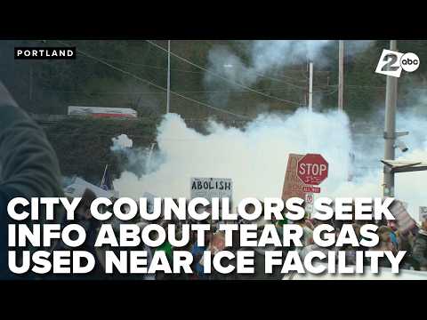 Portland City Councilors seek testimony after tear gas use at union march Saturday near ICE facility