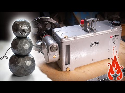 Blacksmithing - Installing the oiler and forging a snow man!