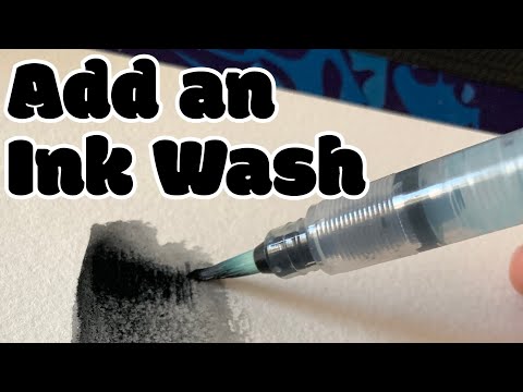 Add an Ink Wash to your Sketches #art #tutorial #drawing