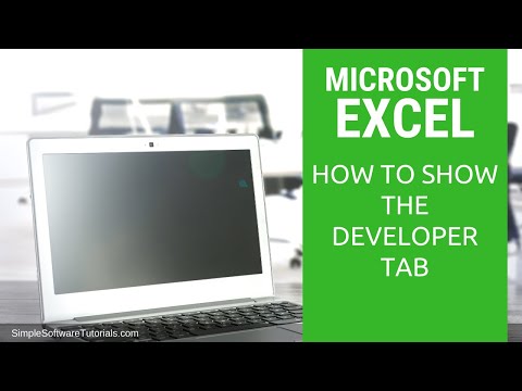 How to Show the Developer Tab in Excel