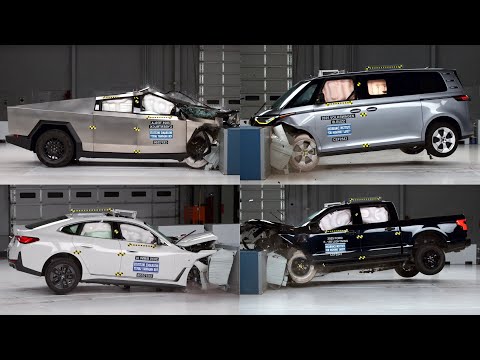 7 Electric Cars Crash Tests 2025 – Cybertruck, i4, F-150 Lightning, ID.Buzz…