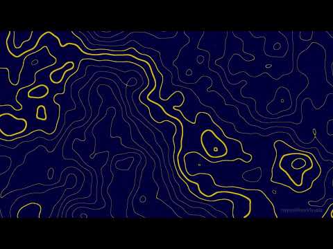 10 Hours of Luxury Topographic Motion | 4K 60FPS Navy Blue & Gold Abstract Background | Ambient Loop