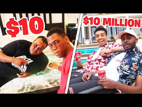 $10 HOTEL VS $10,000,000 HOTEL CHALLENGE