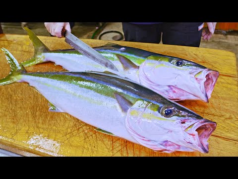 Amazing!Rainbow Runner Fish Cutting Skills, Crispy Fish Fry/厚甲!雙帶鰺 (海草、拉侖)切割技巧, 酥脆魚排, 樹子蒸魚