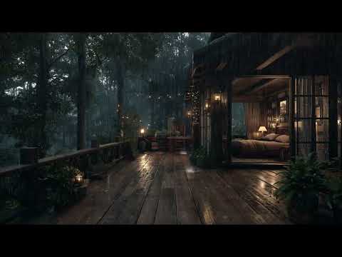 Forest Cabin in a Quiet Rainfall 🌧 | Deep Rest with Nature Sounds