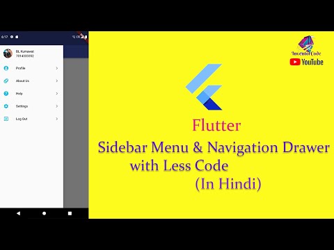 Flutter Sidebar Menu & Navigation Drawer with less Code and Routing in Hindi