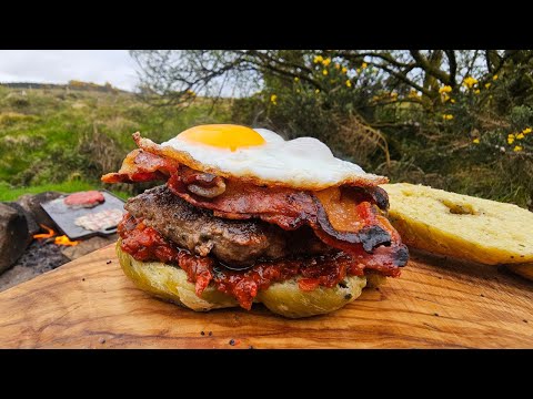 Next-Level Burgers: Juicy, Smoky, Satisfying | ASMR Cooking in Nature