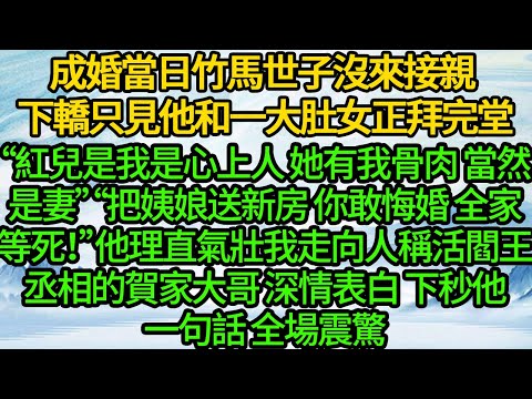 成婚當日竹馬世子沒來接親 下轎只見他和一大肚女正拜完堂“紅兒是我是心上人,她有我骨肉 當然是妻”“把姨娘送新房,你敢悔婚 全家等死!”他理直氣壯,我走向人稱活閻王丞相的賀家大哥 深情表白